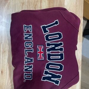 London England Maroon Sweatshirt